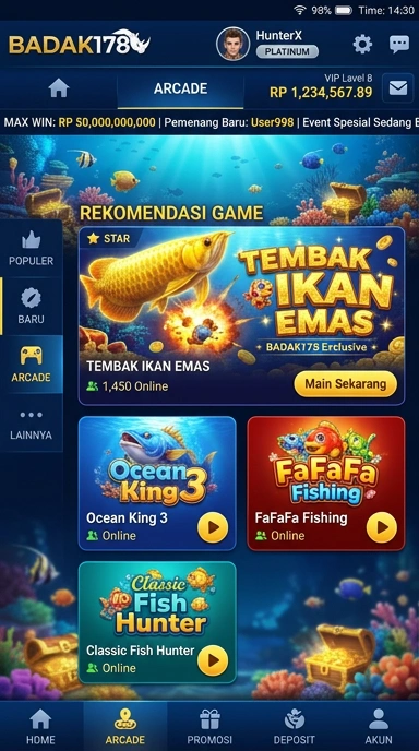 Cuplikan layar menu unduhan badak178 untuk perangkat Android